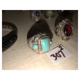 (2) Sarda Sterling Rings (925)
