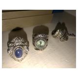 (3) Sarda Sterling Rings (925)