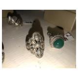 (2) Sarda Sterling Rings (925)