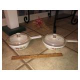 (2) Corning Ware Spice of Life Sauce Pans W/ Lids