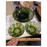Vintage Green Salad Set