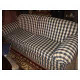Blue Plaid Sofa