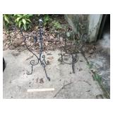 (2) Black Metal Plant Stands
