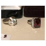 (2) Sterling Silver Rings (925)
