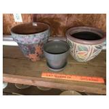 Glazed & Pottery Planters (3)