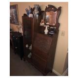 Antique Side by Side Secretary Desk Curio