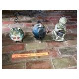 Resin Frog & Outdoor Decor (3 Pcs)