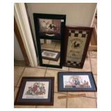 Rabbit & Rooster Decorator Pics & Mirror