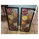 Pr of Metal Wall Decor