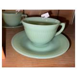 Vintage Jadeite Coffee Cup & Saucer