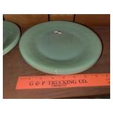 (2) Vintage Jadeite Plates