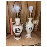 Pr of Vintage Silhouette Lamps