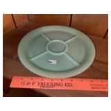 Vintage Jadeite Divided Serving Spoke Plate