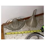 Vintage Glass Funnel & Juicer