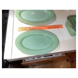 (2) Vintage Jadeite Platters