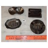 (4) Vintage Metal Occ Japan Ash Trays