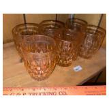 (6) Vintage Imperial PInk Depression Tumblers