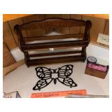 Vintage Butterfly Trivet ~ Spice Rack & Cutting Br