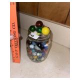 Jar of Vintage Marbles
