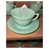 Vintage Jadeite Coffee Cup & Saucer Set