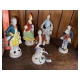 (5) Large Vintage Occupied Japan Porcelain Figurin