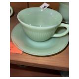 Vintage Jadeite Coffee Cup & Saucer Set
