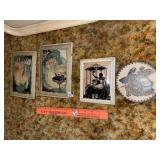 (4) Vintage Silhouette Pictures