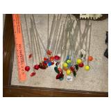 Vintage Glass Drink Sipper Spoons