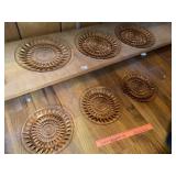 (6) Vintage Imperial Pink Depression Dinner Plates