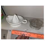 Vintage White & Clear Juicers