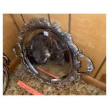 (3) Large Ornate Silver Plated Serving Platters