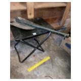 Vintage GI Trench Shovel + Folding Table
