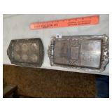 (2) Occ Japan Trays (Silver on Copper)