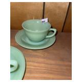 Vintage Jadeite Coffee Cup & Saucer Set