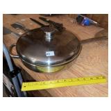 Large Farberware Stainless Covered Skillet