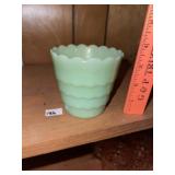 Vintage Jadeite Scalloped Flower Pot