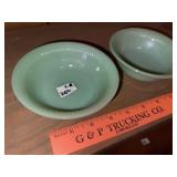 (2) Vintage Jadeite Cereal Bowls