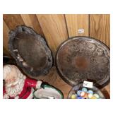 (2) Silver Plated Serving Trays