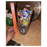 Tall Vase & Vintage Marbles