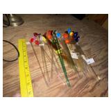Vintage Glass Cocktail Spoon Straws