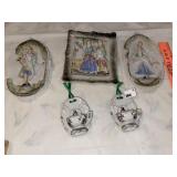 (5) Vintage Occupied Japan Porcelain Wall Decor