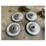 (4) Norton 4' Grinding Wheels  + 12 Cutting Discs