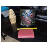Dragon Fly Stained Glass Candle & Dominoe Set