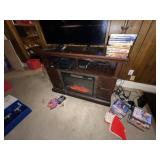 Cherry Fireplace Heater Console (Working)