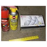 Light Bulbs & 2 Cans Krylon Paint (Full Cans)