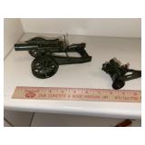 (2) Vintage Metal Cannons