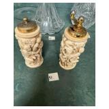 Vintage Resin Salt & Pepper Mill Set