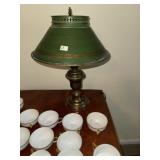 Vintage Metal Green Hitchcock Desk Lamp