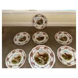 Nice Vintage Gamebird Plate Set (7 Pc)