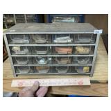 Metal Organizer & Contents